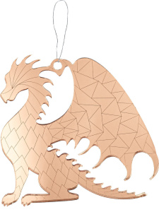 Подвесное украшение 10см "Дракончик" золото, акрил