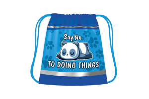 Мешок для обуви 1 отд, 410*490, карман, светоотр. "Пандочка"