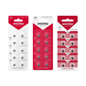 Батарейка-таблетка G4-10B Smartbuy Alkaline, блистер, цена за 1 шт