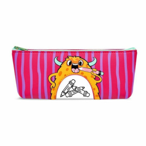 Пенал-косметичка "Сиреневый монстр" 210*80*35мм, иск.кожа, шелкография