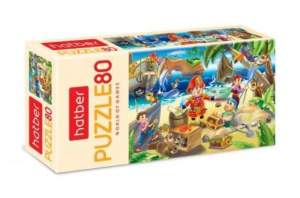 Пазлы   80 элементов  165*230мм. "Остров сокровищ"