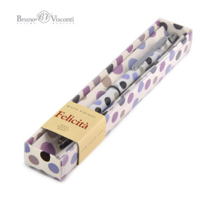 Ручка в футляре "Felicita. Горошек" шарик., 0,7мм, металл., синие чернила