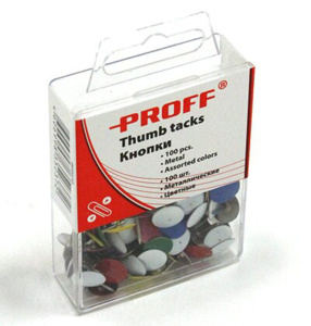 Кнопки  9мм (100шт) цветные, пласт.уп.