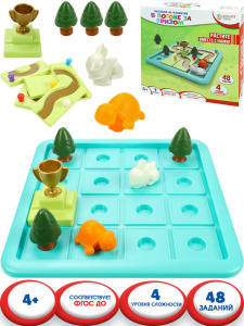 Головоломка "Веселое IQ-развитие". В погоне за призом" 48 заданий, 4 уровня