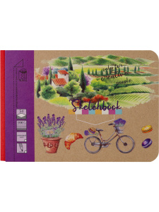 Скетчбук В5  54л., сшивка, 100гр/м2 "Великолепный пейзаж" кремов.бумага