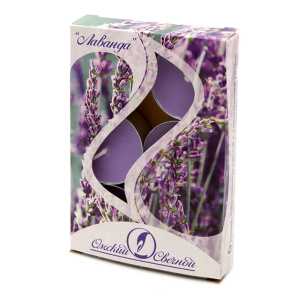 Свеча чайная ароматизированная 12гр "Лаванда", 6шт/уп