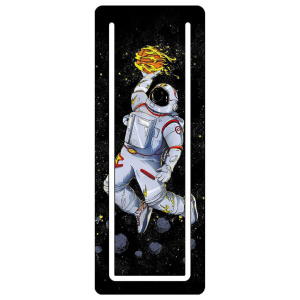 Закладка картонная с вырубкой "Космо-баскетбол" мат.лам.