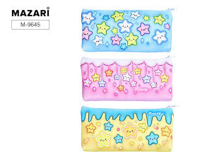 Пенал-косметичка (195*90*25) молния, кожзам. "Stars"