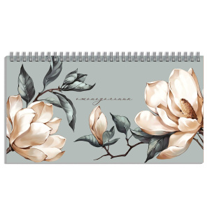 Планинг недат. 165*85мм  64л., гребень "Магнолия" мат.лам., выб.УФ-лак