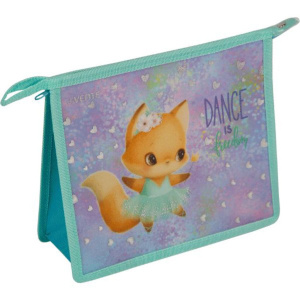Папка д/тетрад. А5 (243x200x80) 1отд. молния сверху, пластик"Dance Fox", тиснение фольгой