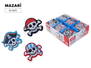 Ластик MAZARI "PIRATES" 3 дизайна, фигурные