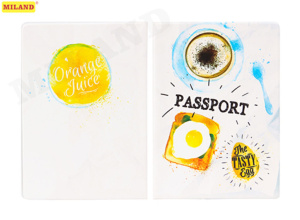 Обложка для паспорта "Завтрак" ПВХ slim