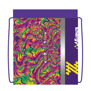 Мешок для обуви 1 отд, 460*360, светоотр. "Радужная энергия" сетка д/вентиляции