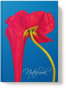 Блокнот А5 интегр.пер. 128л "Жидкий Мак" кл., софт-тач, выб.УФ-лак