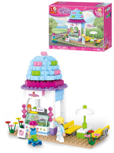 Конструктор пластм. Sluban "Розовая мечта.Кафе мороженое" 205 дет.