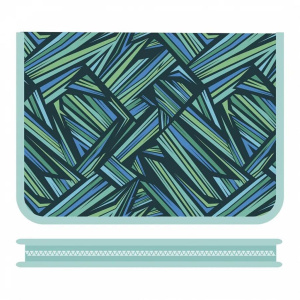 Папка д/тетрад. А4 (325*230*25) молния вокруг, пластик "Зеленый узор"