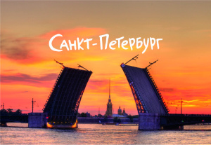 Магнит сувенирный СПБ. Дворцовый мост, 55*80мм