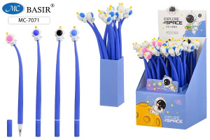 Ручка шариковая "Космонавт" синяя, кор. ассорти, 0,5мм