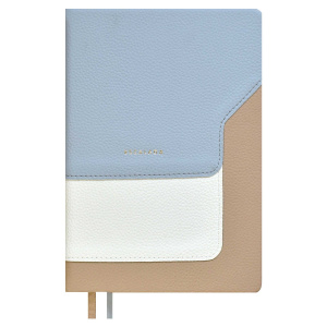 Ежедневник недат. А5 160л., кож.зам., тв.пер. "Лайка серый" ляссе