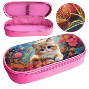 Пенал-косметичка с откид.планкой (220*90*50) молния, ткань "Милашка"