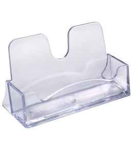 Подставка для визиток, пластик, прозрачная
