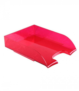 Лоток д\бумаг гориз. FROST тонированный тёмно-красный