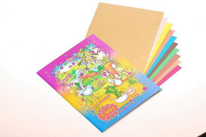 Цветная бумага А4  8цв. + 2 (золото+серебро) 10лист. Волшебная 100гр.