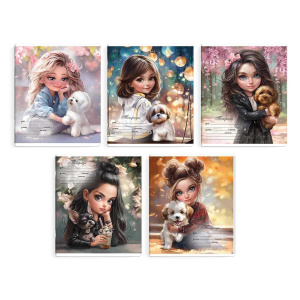 Тетрадь А5 12л кл. Феникс+ "Верные друзья" выб.УФ-лак, белизна 100%