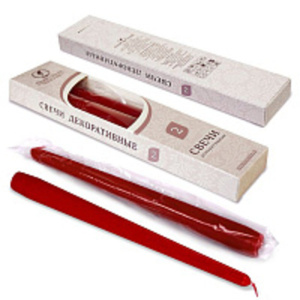 Свеча античная красная 2 шт/уп