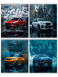 Тетрадь А5  96л кл. Проф-Пресс "Машины и граффити"