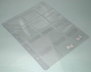 Лист д/монет (200*250мм) на 12 ячеек