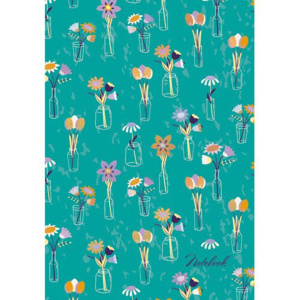 Блокнот А6 7БЦ  80л "Милые букеты" линия, с поролоном, блёстки (Россия, Канц-Эксмо) /2/20/