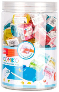 Точилка пласт. 1 отв. Comico, ассорти  туба