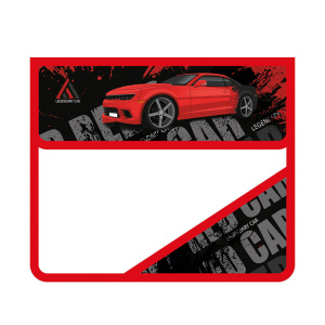 Папка д/тетрад. А5 (230*190*50) 2отд. на липучке, пластик "Red car"