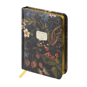 Ежедневник недат. А6+ 120л., тв.обл., иск.кожа "Flora. Лесные ягоды" ляссе