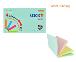 Бумага с липким краем (76*127мм) 100л., 4цв., ПАСТЕЛЬ