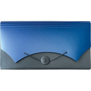 Папка 13 отд. на резин. Travel size, черная