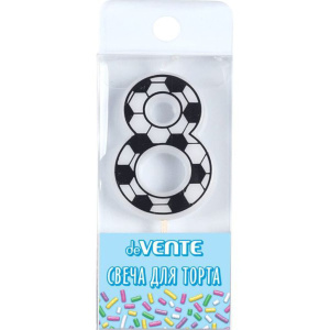 Свеча-цифра "8" Футболист, 5см