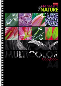 Тетрадь А4  96л кл. спираль "Multicolor" выб.лак