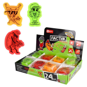 Ластик Феникс+ "Пицца, инопланетянин, хот-дог" ассорти, 2,4*4,2*1см, 4*3,9*1см, 3,5*3,9*1см*