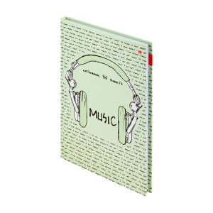 Блокнот А5 7БЦ  80л "Soundmania" клетка, глянц.лам.