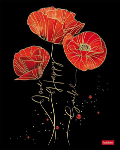 Тетрадь А5  96л кл. Hatber "Бал цветов" мат.лам., 3Dфольга, белизна 100%*