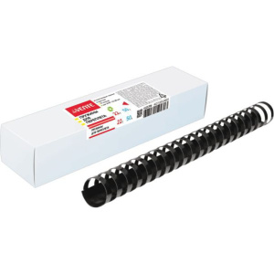 Пружины для переплета пластиковые 22мм,  50шт, черные круглые