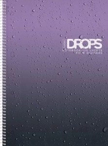Тетрадь А4 7БЦ 120л кл. гребень Hatber "Drops" глянц.лам., многоуров.перф., 4 разделит.