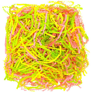 Наполнитель бумажный 50гр, 3 мм, неон желтый, зеленый, розовый