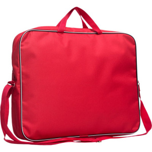 Папка А3 (450*350*70) с ручками, молния, ткань Красная