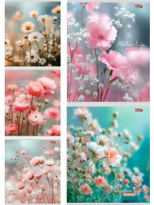 Тетрадь А5 48л кл. Проф-Пресс "Нежные цветочки - 11" обл.мел.бум.