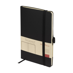 Записная книжка А5  80л. кожзам, мягк.пер. "Cityflex. Черный" лин., резинка