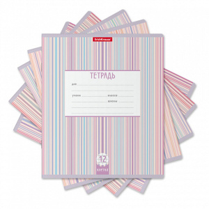 Тетрадь А5 12л кл. Erich Krause "Optima Stripes" ассорти