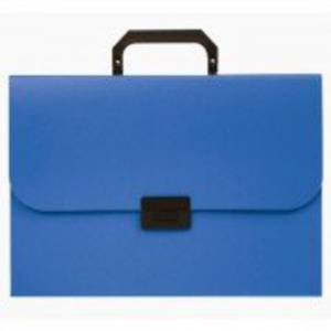 Портфель 13 отд. с ручкой и замком, синий